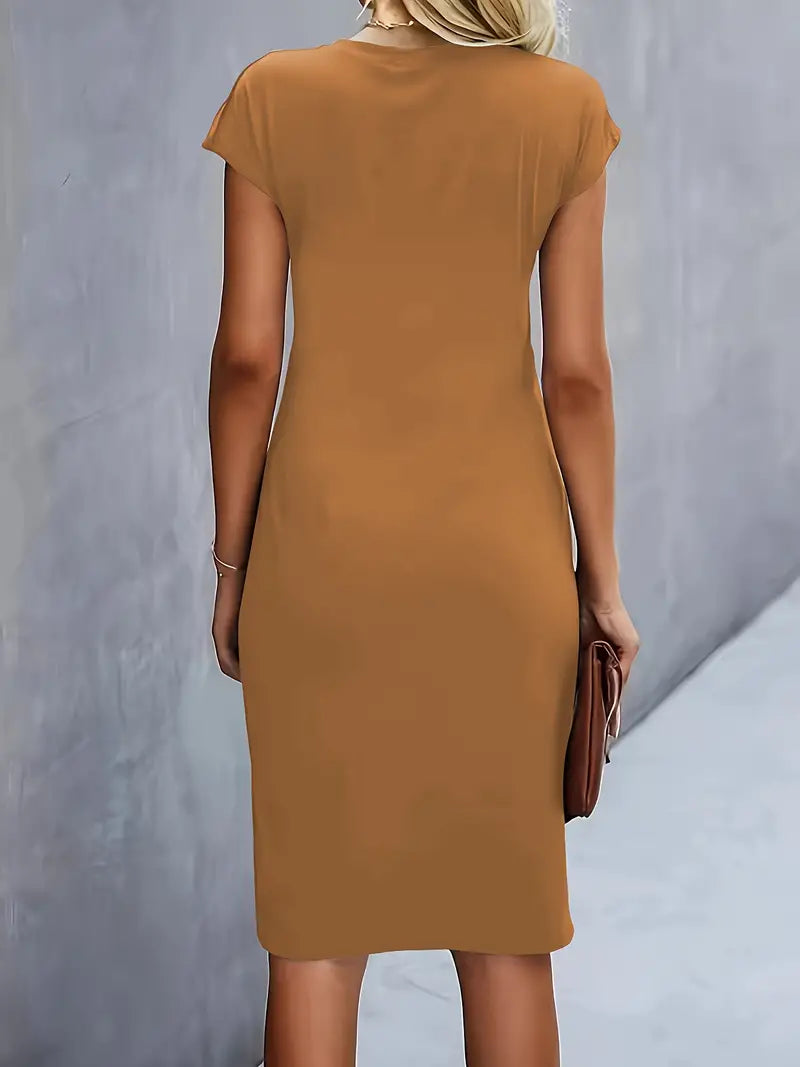 Sarah | Abito Midi Donna con Taglio Senza Tempo
