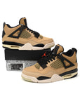Nike Air Jordan 4 Retro Fossil Beige Nero Giallo Uomo