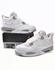 Nike Air Jordan 4 Retro White Cement Grigio Bianco Uomo