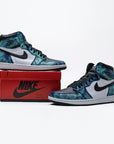 Nike Air Jordan 1 Retro High Tie-Dye Blu Verde Nero Donna