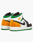 Nike Air Jordan 1 Mid Bianco Nero Arancione Verde Oakland Retro