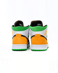 Nike Air Jordan 1 Mid Bianco Nero Arancione Verde Oakland Retro