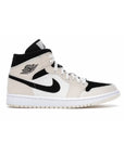 Nike Air Jordan 1 Mid Arancione Chiaro Nero Bianco Pelle Premium