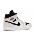 Nike Air Jordan 1 Mid Arancione Chiaro Nero Bianco Pelle Premium