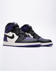 Nike Air Jordan 1 High Retro Viola Court e Bianca in Pelle