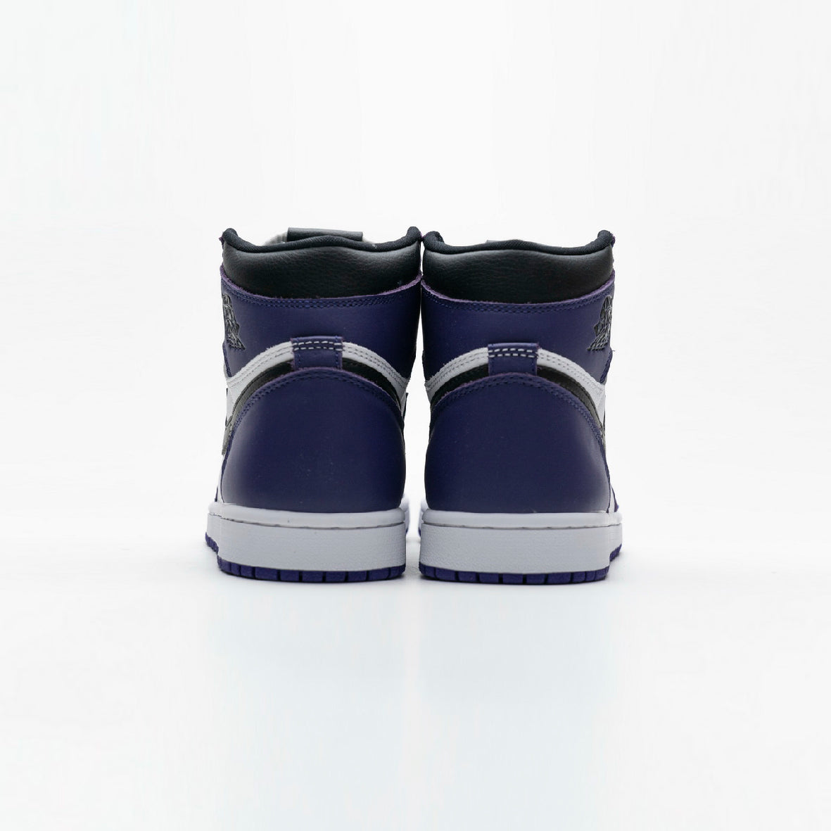Nike Air Jordan 1 High Retro Viola Court e Bianca in Pelle
