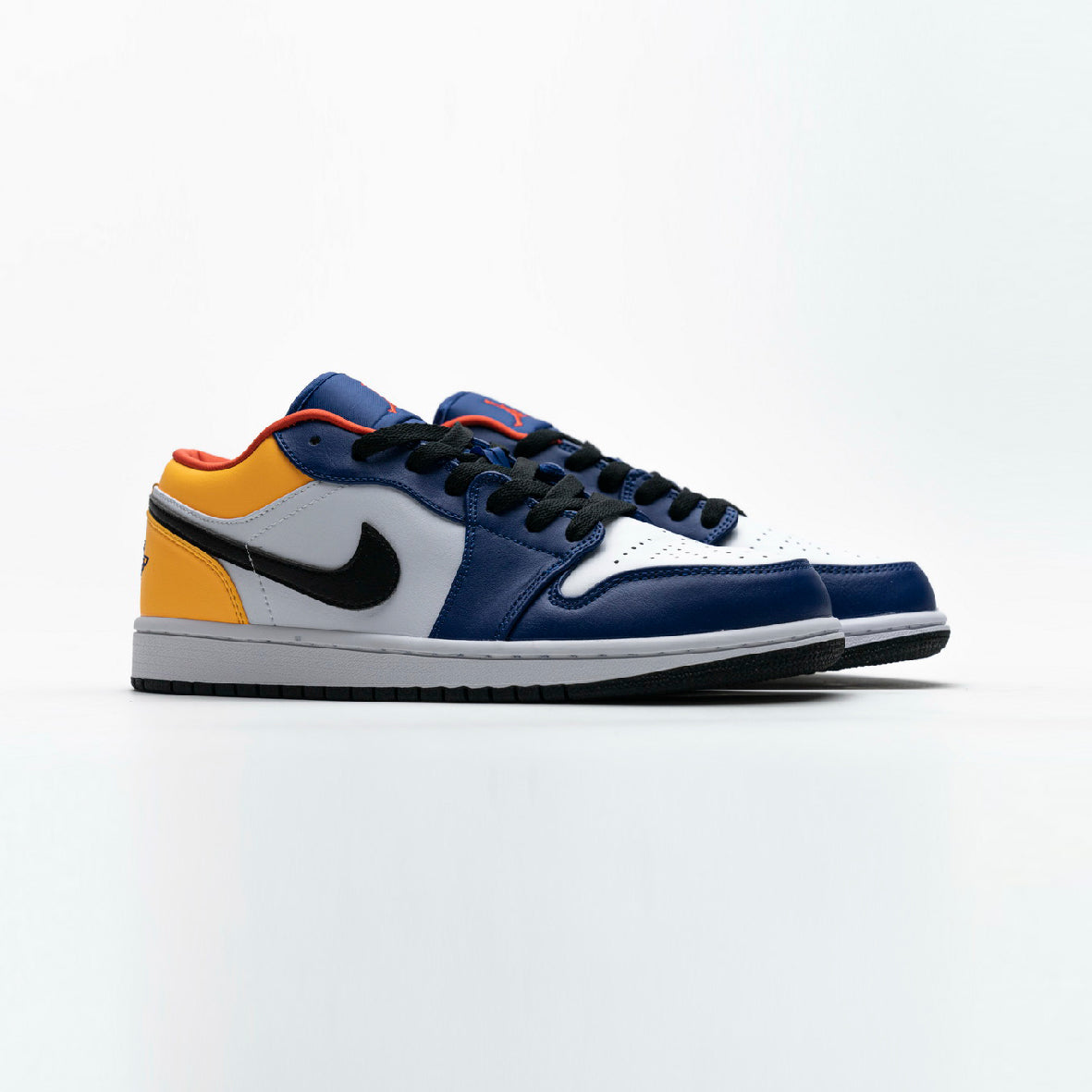 Nike Air Jordan 1 Low Blu Giallo Arancione Pelle Premium