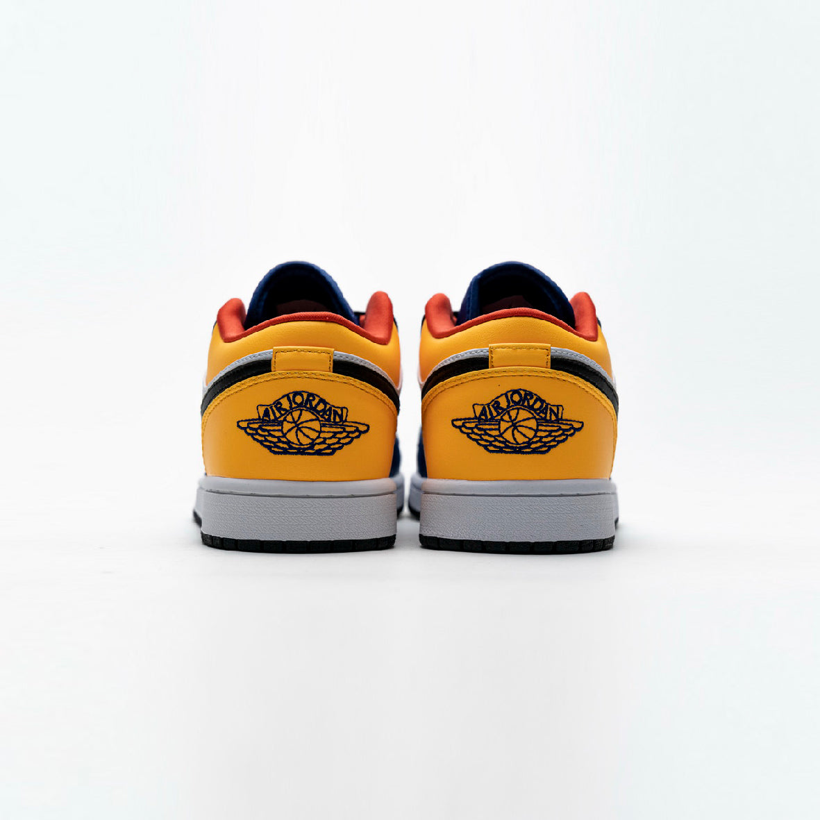 Nike Air Jordan 1 Low Blu Giallo Arancione Pelle Premium