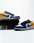 Nike Air Jordan 1 Low Blu Giallo Arancione Pelle Premium