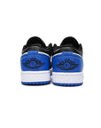 Nike Air Jordan 1 Low Nero Bianco Blu Royal Pelle Premium