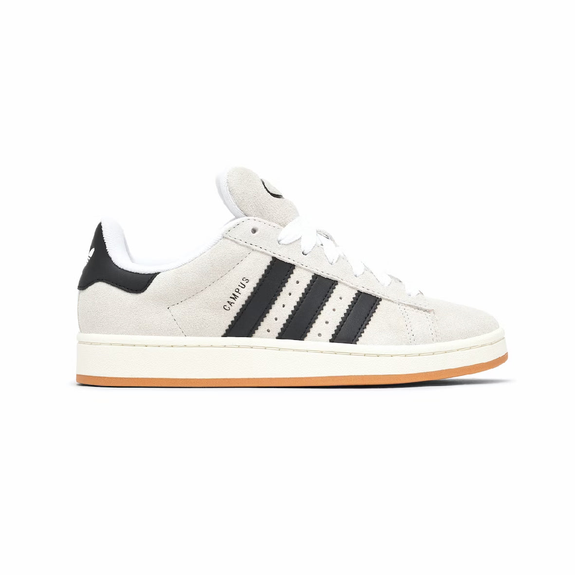 Adidas Campus 00s Crystal White Core Black sneakers basse uomo e donna in bianco nero - vista laterale