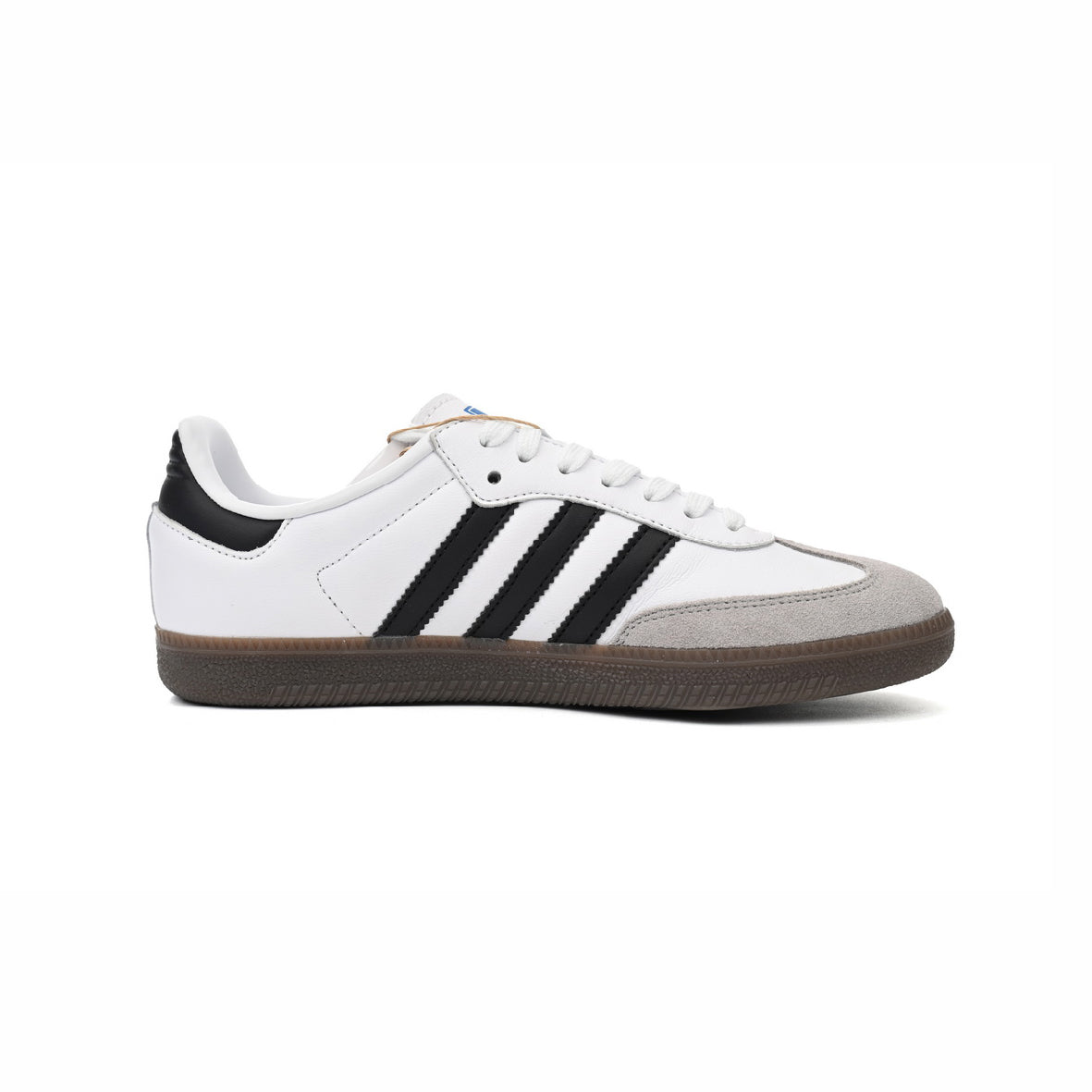 adidas samba white core black clear granite sneakers vista laterale