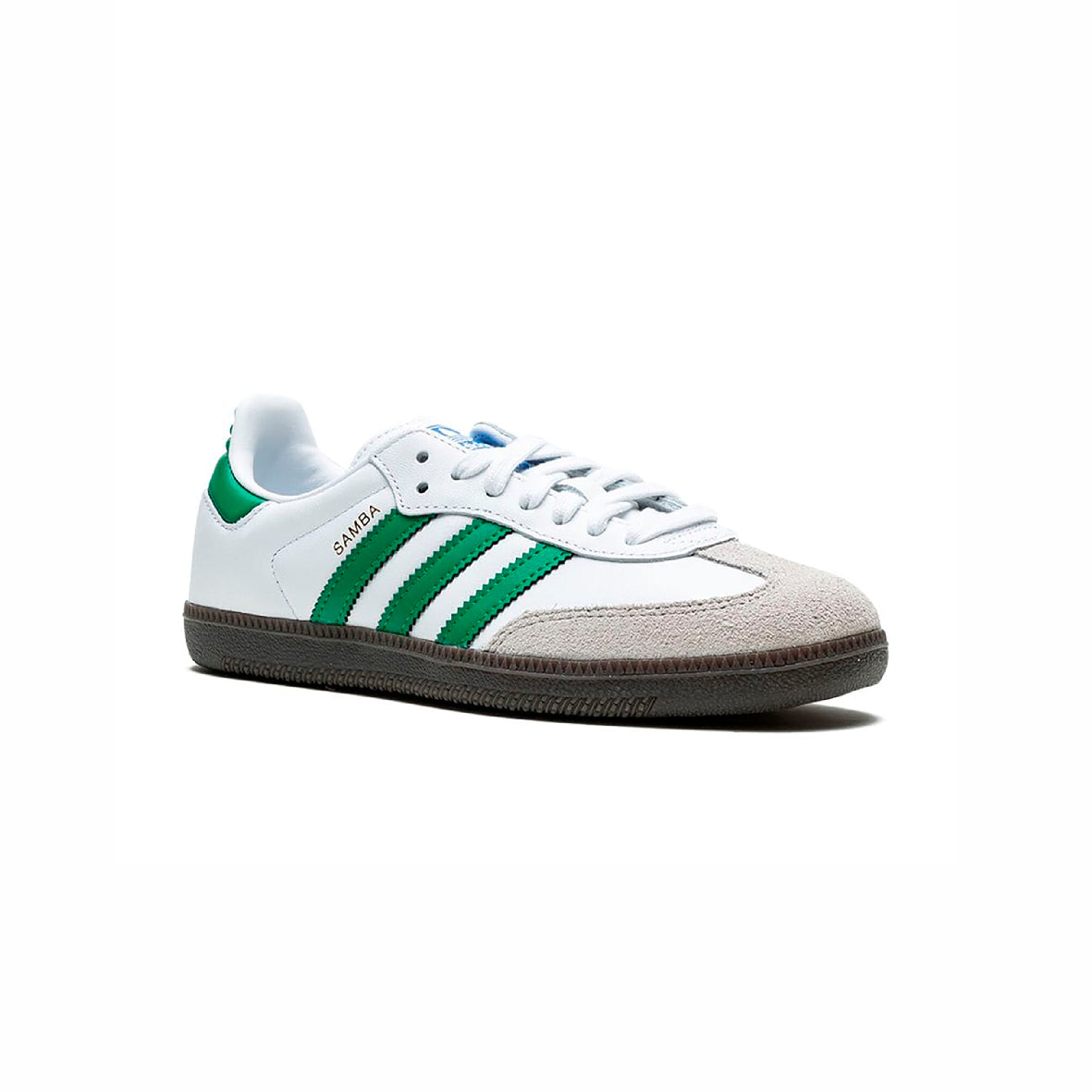 Adidas Samba OG White Green sneakers basse uomo e donna in bianco verde - vista frontale