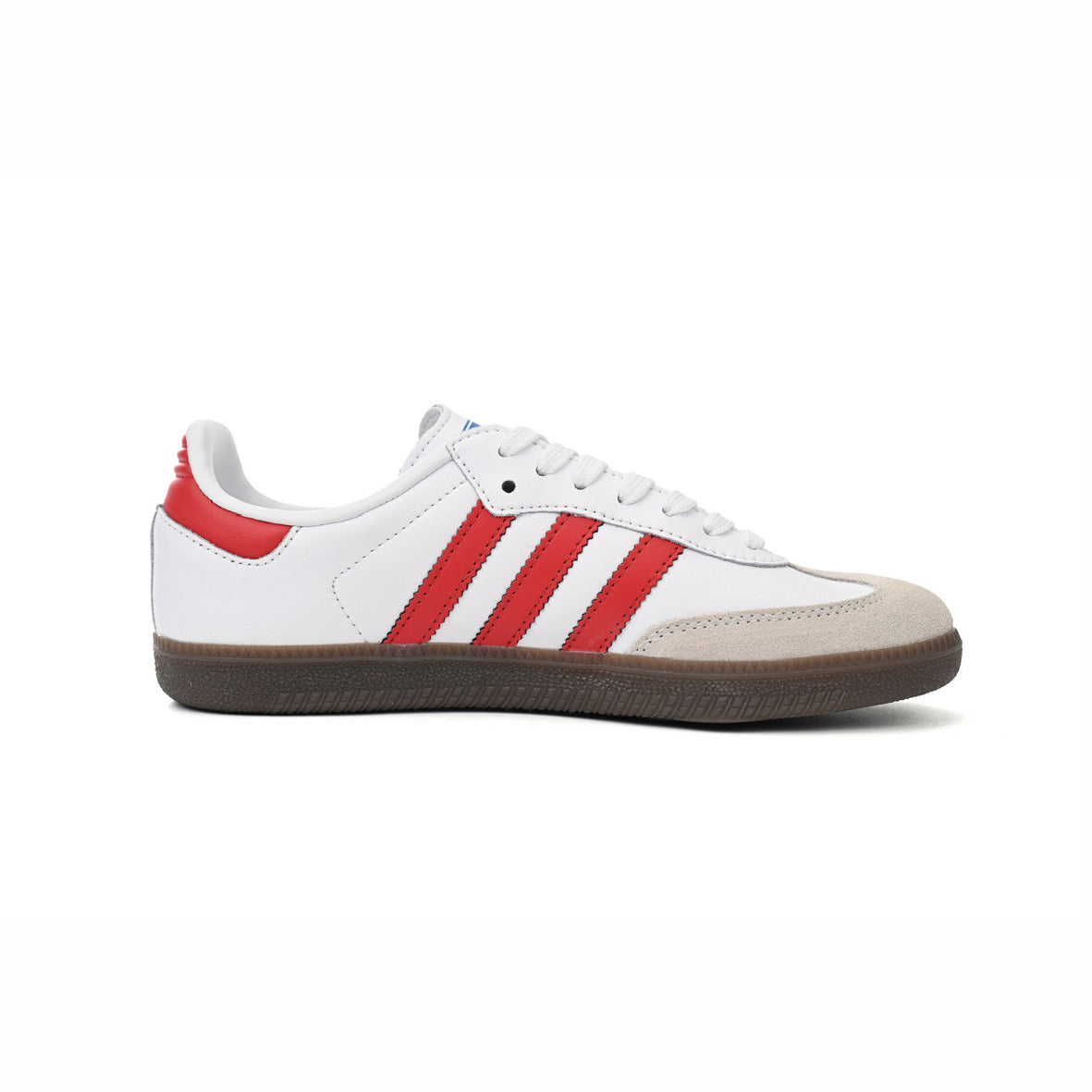 Adidas Samba OG White Red sneakers basse uomo e donna in bianco rosso - vista laterale