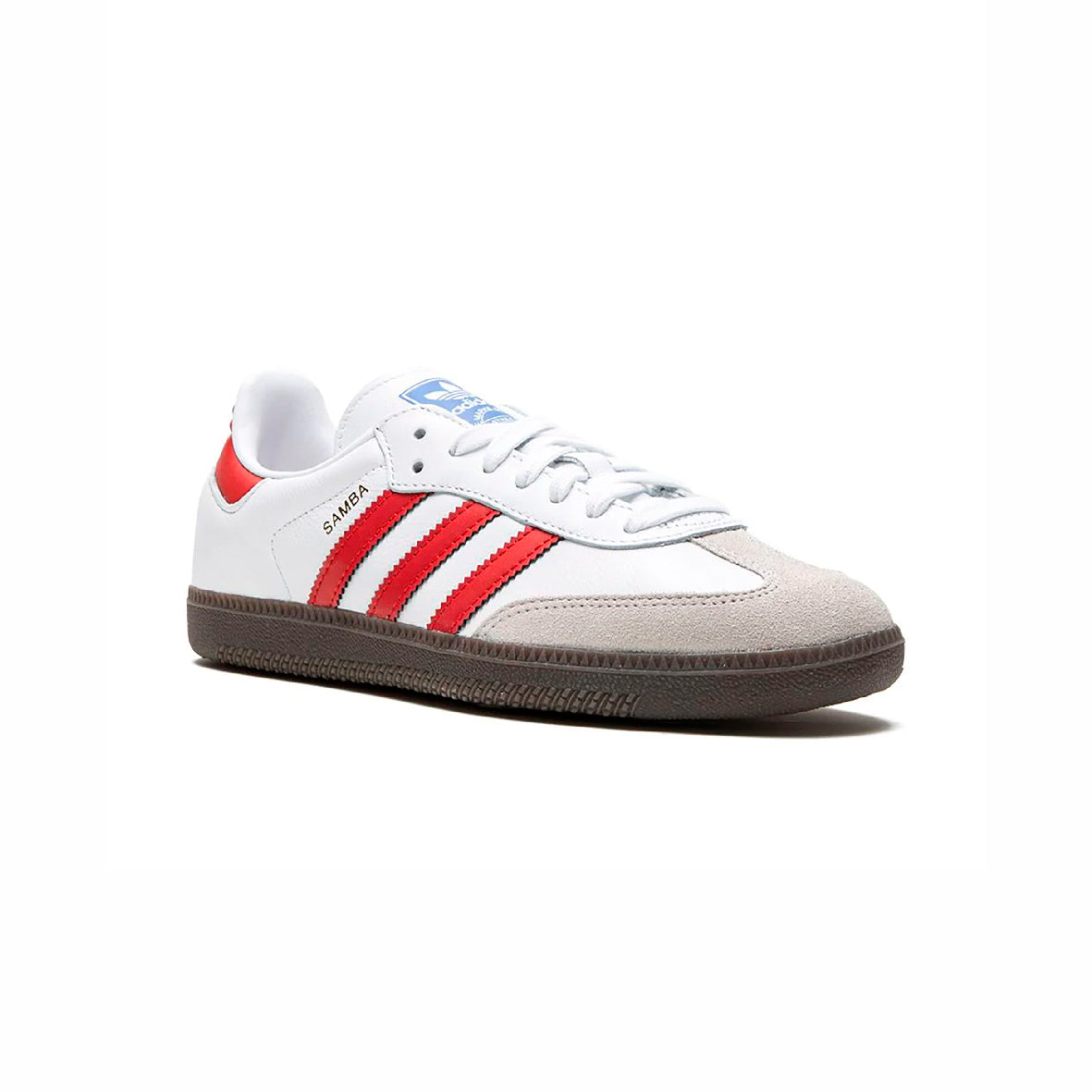 Adidas Samba OG White Red sneakers basse uomo e donna in bianco rosso - vista frontale