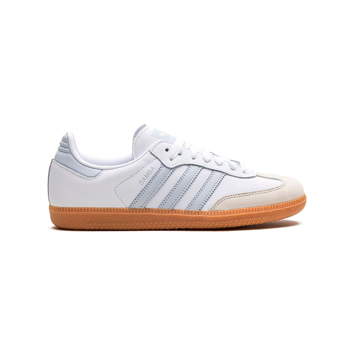 Adidas Samba White Halo Blue sneakers basse uomo e donna in bianco blu - vista laterale