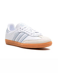 Adidas Samba White Halo Blue sneakers basse uomo e donna in bianco blu - vista frontale