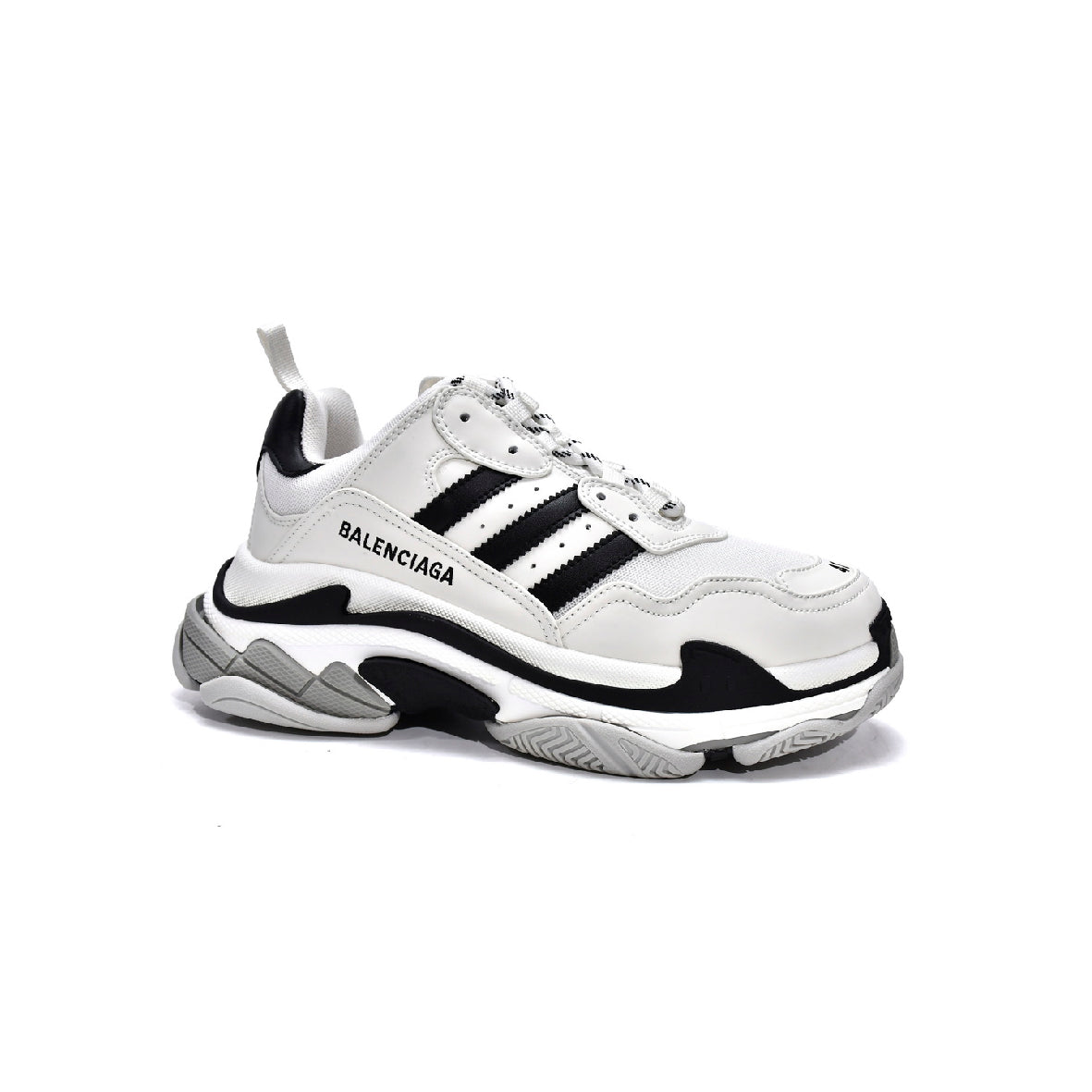 Adidas x Balenciaga Triple S Bianco Nero Uomo Donna - 2