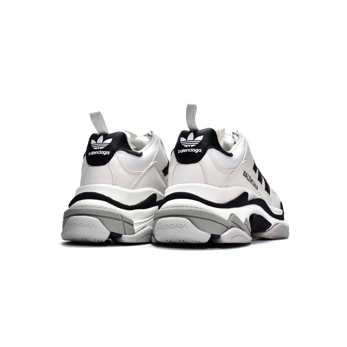 Adidas x Balenciaga Triple S Bianco Nero Uomo Donna - 3