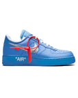 Nike Air Force 1 Low x Off-White Blu MCA con Swoosh Argento