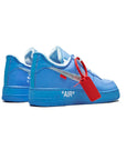Nike Air Force 1 Low x Off-White Blu MCA con Swoosh Argento