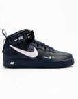 Nike Air Force 1 Mid '07 Blu Navy con Swoosh Bianco