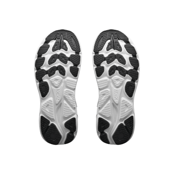 Hoka Clifton 11 Wide Scarpe Running Nero Bianco Uomo - 4