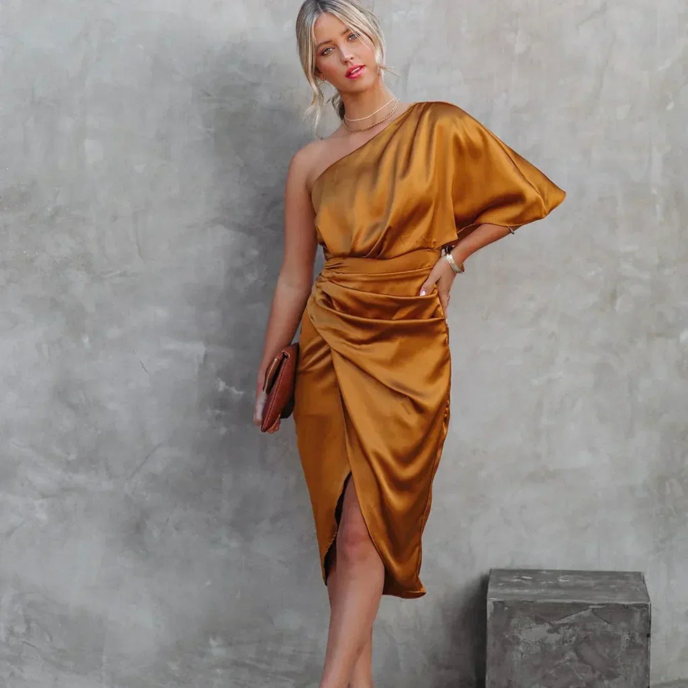Sophie | Vestito Mini a Spalla Unica da Donna con Drappeggio