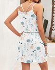Vestito Donna Ursula – Scollo a V, Spalline Sottili, Taglio Mini e Vita Regolabile con Tasche Estate