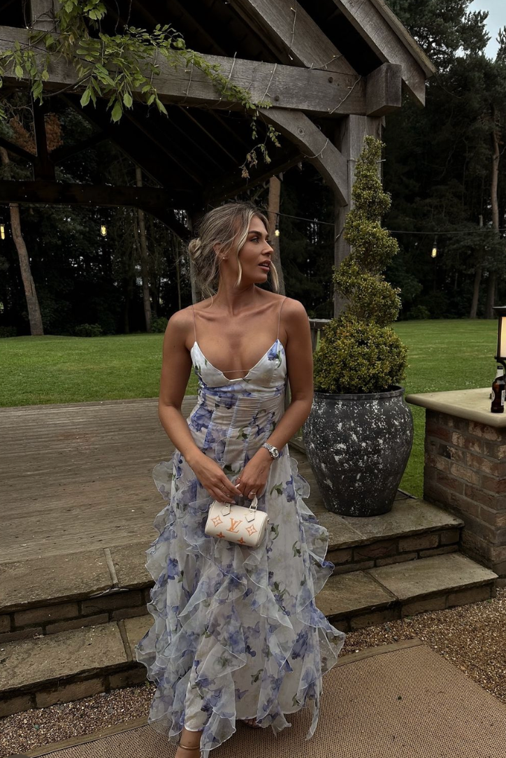 Taylor | Abito lungo estivo floreale da donna con ritagli
