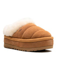 UGG Tazzlita Chestnut ciabatte uomo e donna in pelle scamosciata e montone marrone chestnut, dettaglio suola