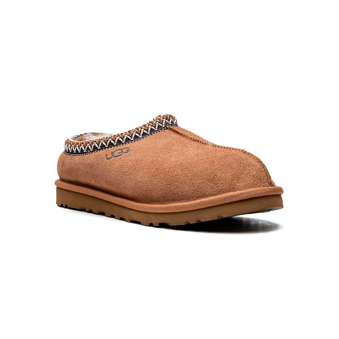 UGG Tasman Camel ciabatte chiuse uomo e donna in pelle scamosciata e montone cammello, vista frontale