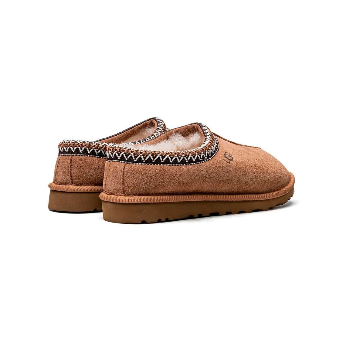 UGG Tasman Camel ciabatte chiuse uomo e donna in pelle scamosciata e montone cammello, dettaglio suola