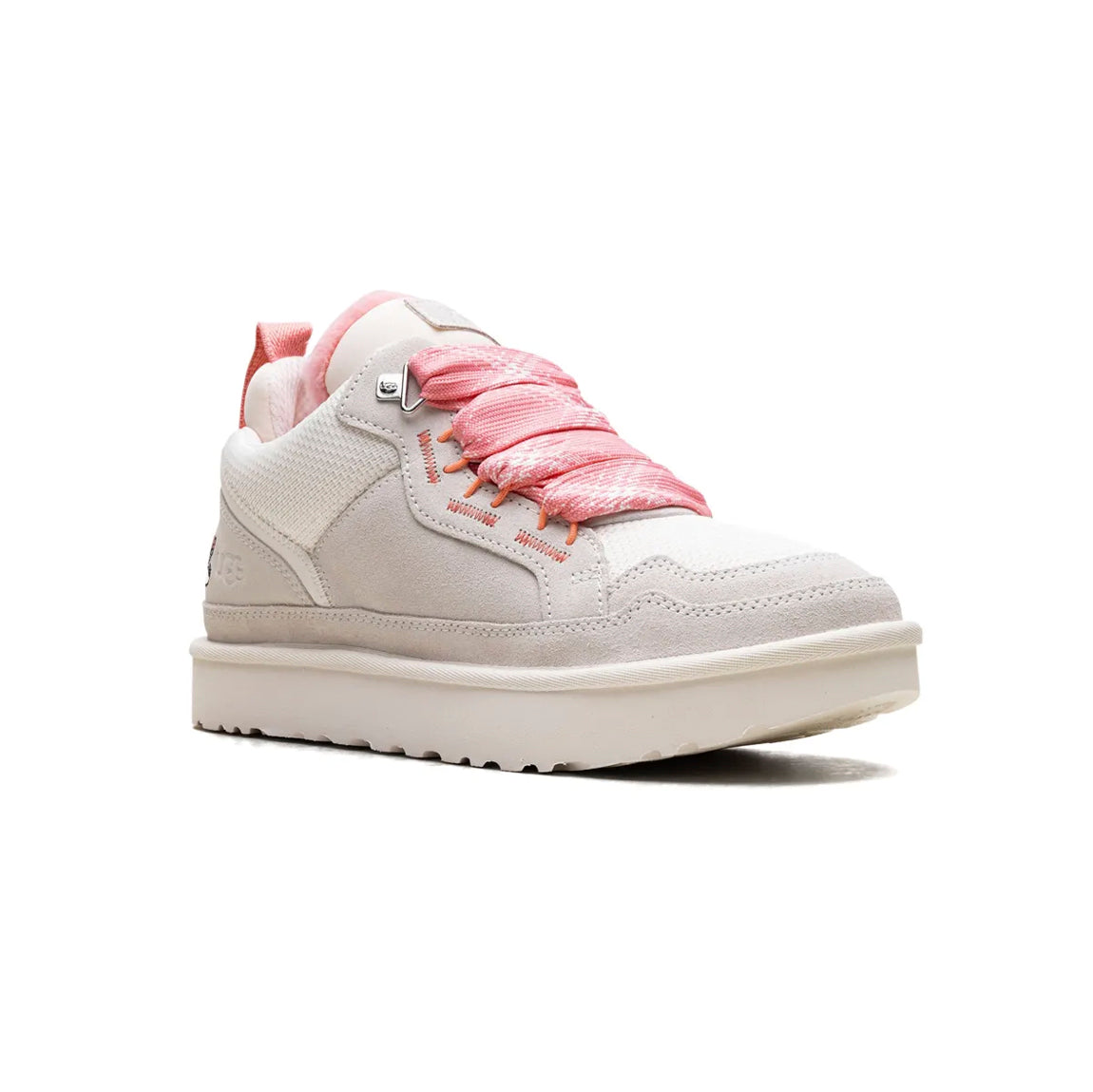 UGG Lowmel Love '25 Jasmin Tropical Pink sneakers uomo e donna in pelle scamosciata rosa, vista frontale