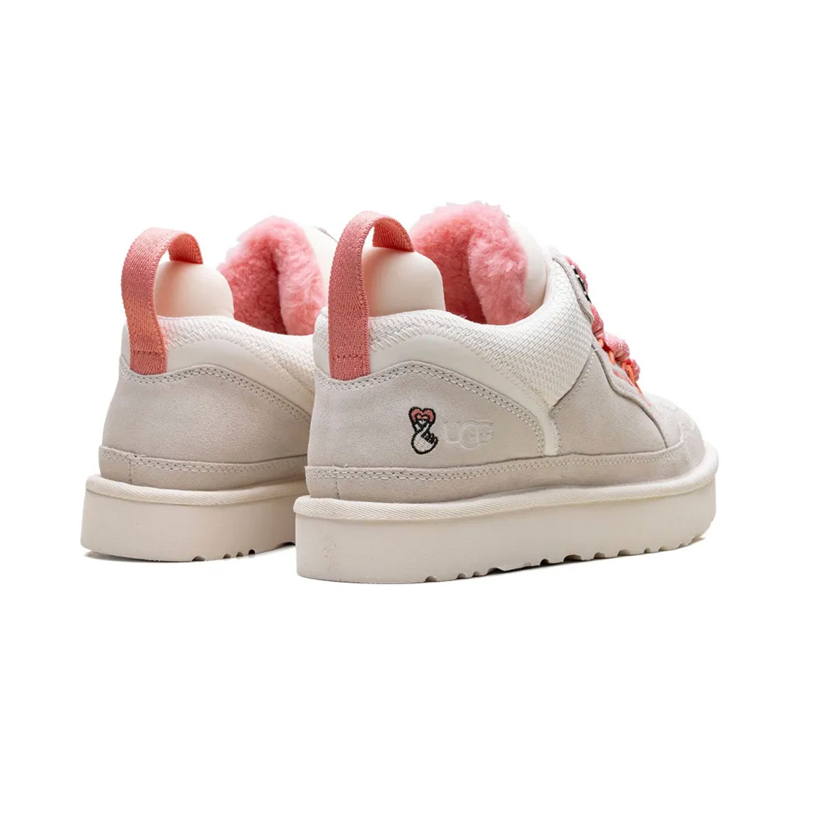 UGG Lowmel Love '25 Jasmin Tropical Pink sneakers uomo e donna in pelle scamosciata rosa, dettaglio suola