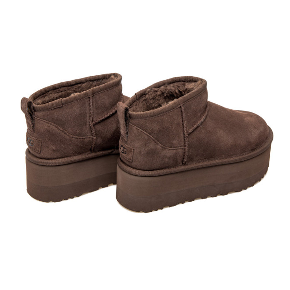 UGG Classic Ultra Mini Platform Brown stivaletti con zeppa uomo e donna marrone, dettaglio suola