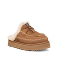 UGG Disquette Alpine Chestnut sabot donna in pelle scamosciata e montone marrone chestnut, vista frontale