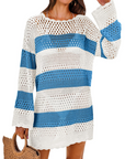 Vianney Abito da Spiaggia Donna – Abito Trasparente in Crochet, Copricostume Estivo Elegante in Maglia