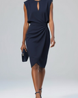 Violet | Abito midi donna con scollo a goccia e arricciature