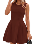 Winona Vestito Corto Donna – Vestito A-Line Elegante Senza Maniche, Taglio Skater Chic Business & Cocktail