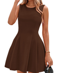 Winona Vestito Corto Donna – Vestito A-Line Elegante Senza Maniche, Taglio Skater Chic Business & Cocktail