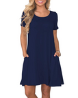 T-shirt donna estiva Mabel Robe – Girocollo, maniche corte e tasche