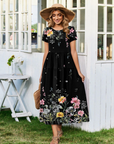 Abito Maxi Bohemien Olivia da Donna – Abito Lungo Floreale con Taglio A e Tasche