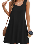Vestito estivo da donna Diana – scollo a U, senza maniche, lunghezza al ginocchio con tasche