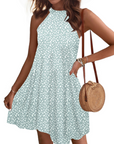 Vestito Estivo Donna Mian – Mini Tunica Halter con Schiena Scoperta e Tasche
