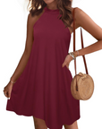 Vestito Estivo Donna Mian – Mini Tunica Halter con Schiena Scoperta e Tasche