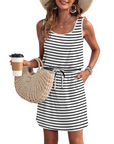 Vestaglia Faith Estiva Donna – Senza Maniche, Scollo a U con Coulisse e Tasche