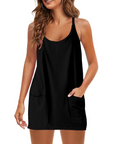 Skylar Vestito Sportivo Donna – Vestito da Tennis Corto con Spalline, Pantaloncini Integrati e Tasche