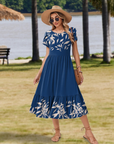 Vestito Midi Emily da Donna con Volant – Abito Estivo Svasato a Vita Alta con Tasche