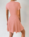 Vestito Mini Estivo Donna Nora Robe – Scollo Tondo, Taglio A-Line, Maniche Corte